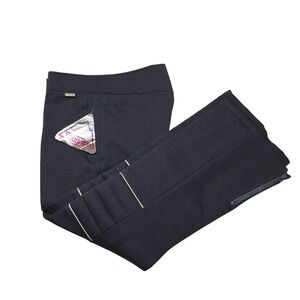Snuggler Ski Pants; Navy Wool Blend; Made Japan; Padded Knees/shins & Zip Ankle